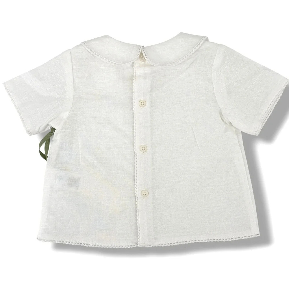Edgehill Collection Kristin Ellen Hockman Felix Shorts Set Sz Newborn Linen